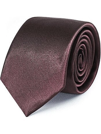 Cravate Slim Satin Unie - Fabriqué en Europe