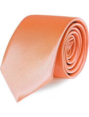 Cravate Slim Satin Unie - Fabriqué en Europe