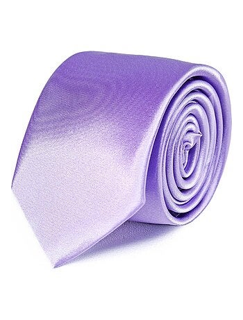 Cravate Slim Satin Unie - Fabriqué en Europe