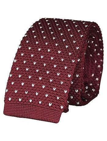 Cravate tricot à pois