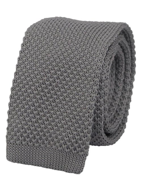 Cravate tricot uni - Kiabi