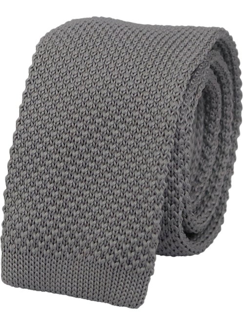 Cravate tricot uni - Kiabi