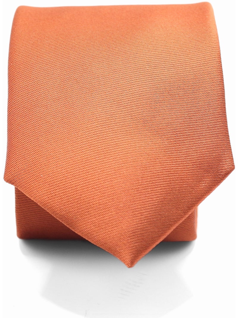 Cravate uni - Yves Enzo Terracotta - Kiabi