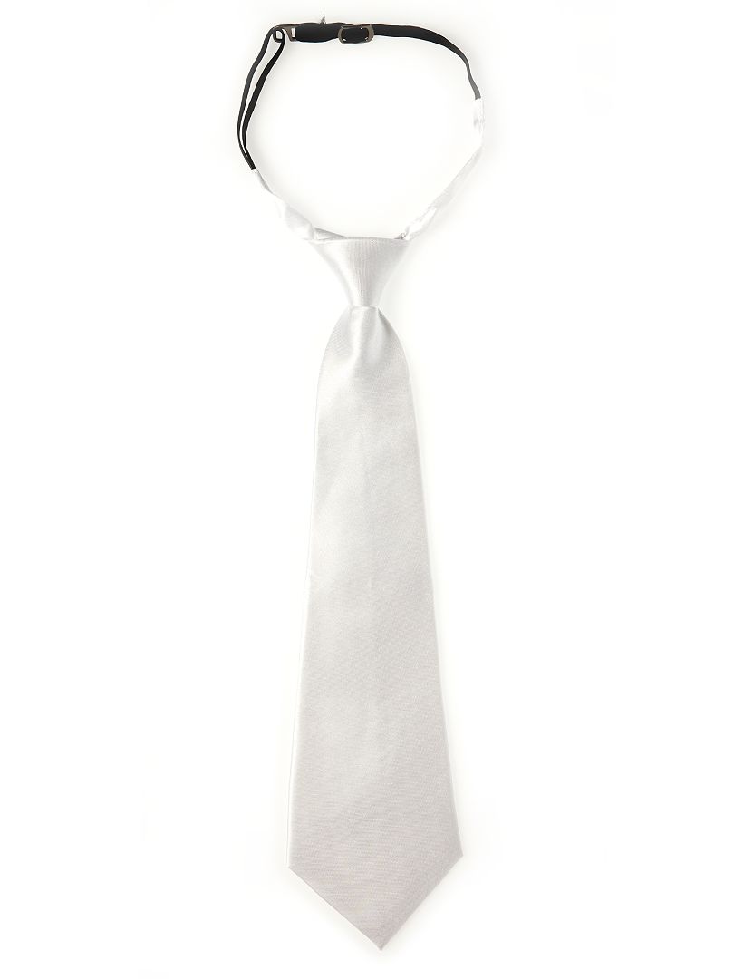 Cravate unie blanc - Kiabi