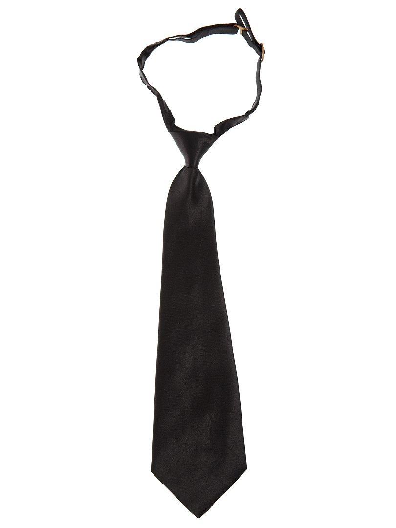 Cravate unie noir - Kiabi