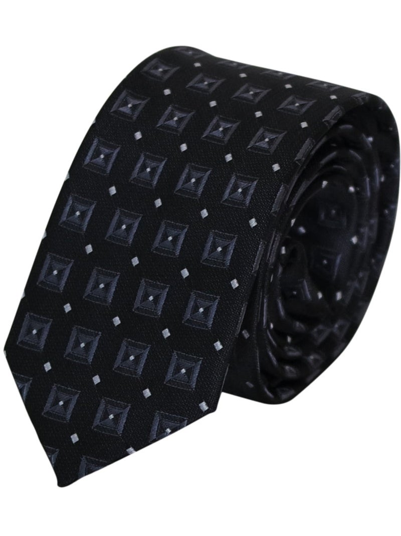Cravate vintage en soie NEVADA Noir - Kiabi