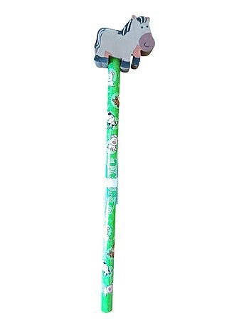 Crayon a papier avec gomme cheval