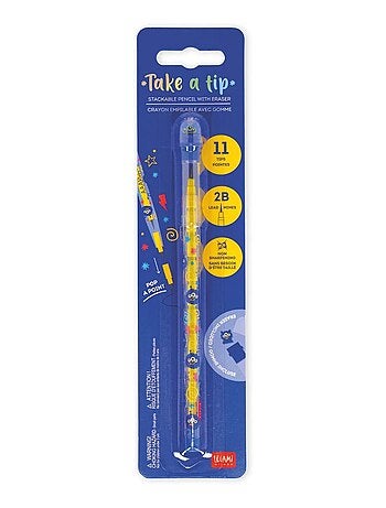 Crayon empilable avec gomme - Take a Tip