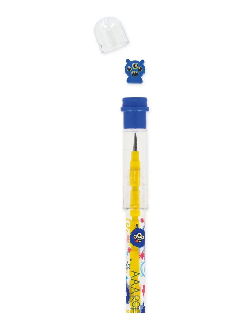 Crayon empilable avec gomme - Take a Tip Jaune - Kiabi