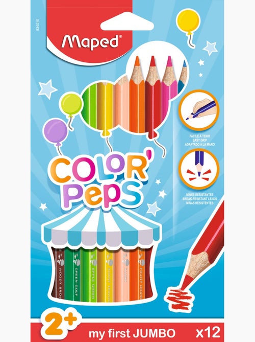 Crayons de couleur Jumbo en bois - Kiabi