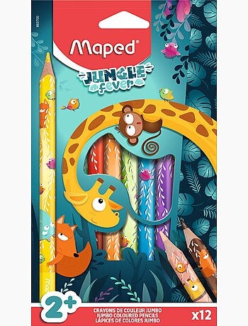 Crayons de couleurs maxi jungle fever