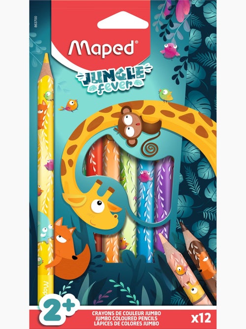 Crayons de couleurs maxi jungle fever - Kiabi
