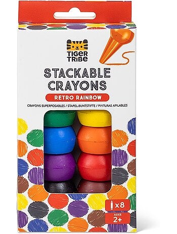 Crayons empilables arc-en-ciel
