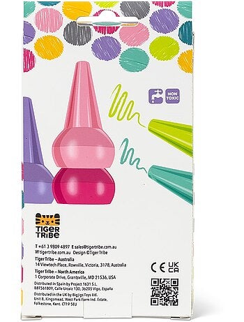 Crayons empilables couleurs acidulées