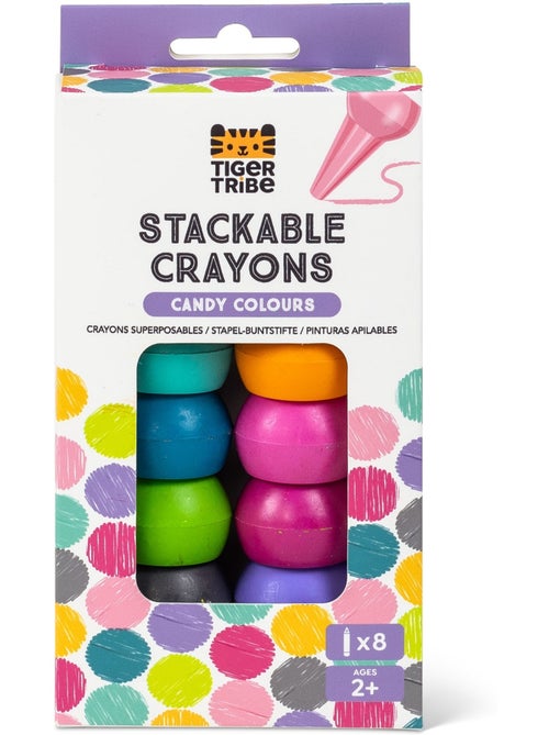 Crayons empilables couleurs acidulées - Kiabi