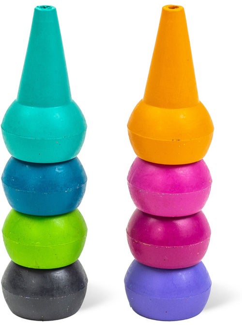 Crayons empilables couleurs acidulées - Kiabi