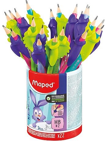 Crayons graphite hb guide doigts lapin