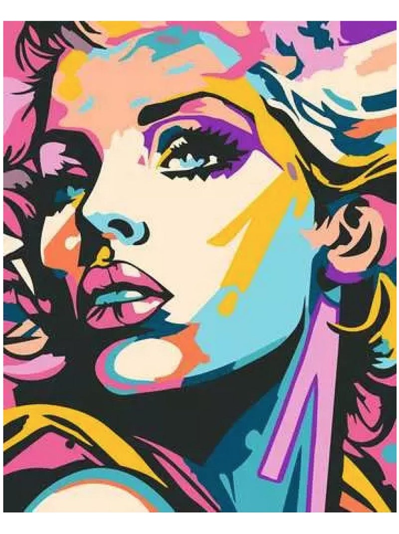 Creart - 24x30 cm - colorful woman Bleu - Kiabi