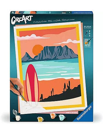 Creart - 30x40 cm peinture par numeros sunset