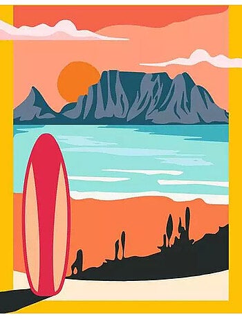 Creart - 30x40 cm peinture par numeros sunset