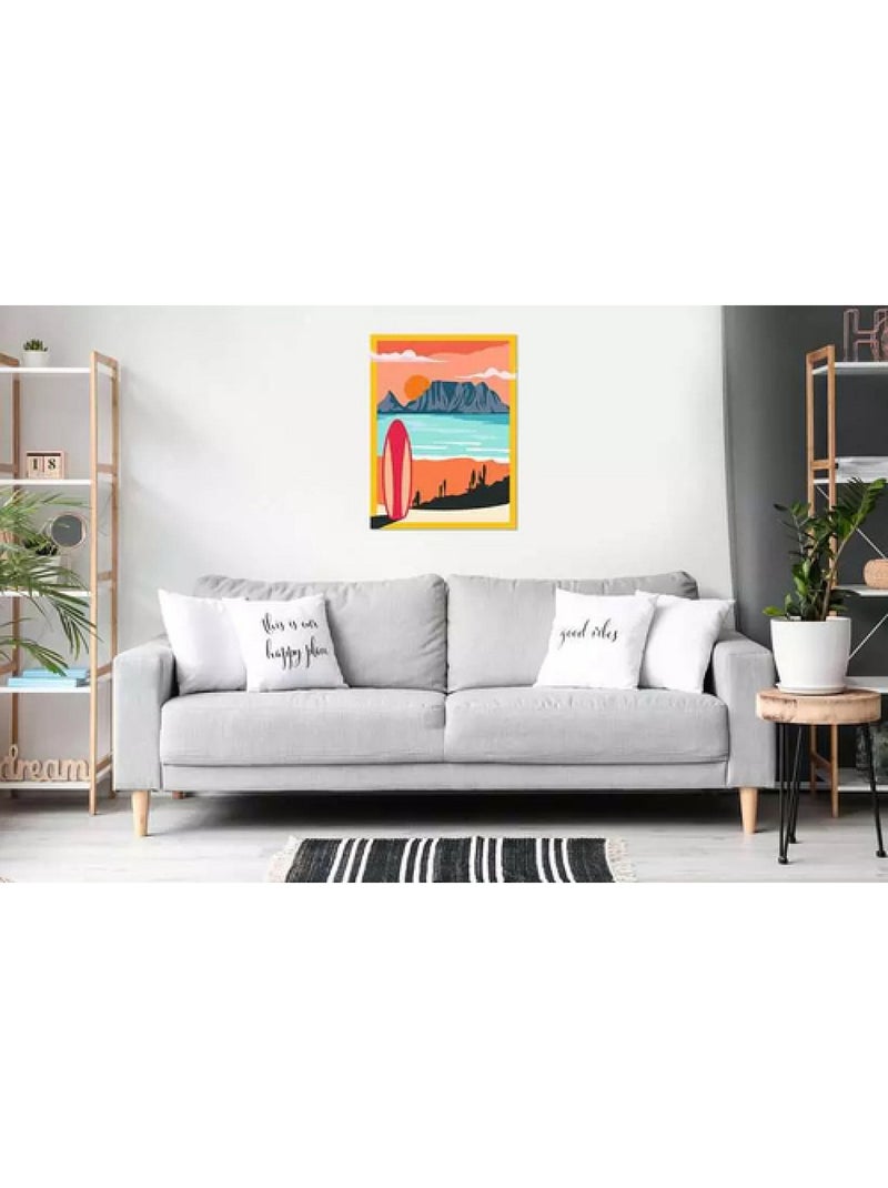 Creart - 30x40 cm peinture par numeros sunset Orange - Kiabi