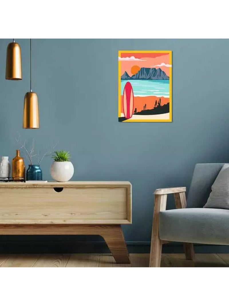 Creart - 30x40 cm peinture par numeros sunset Orange - Kiabi