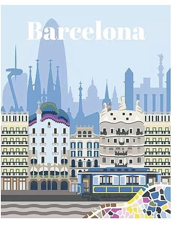 Creart adultes tendance - barcelone - 24x30 cm