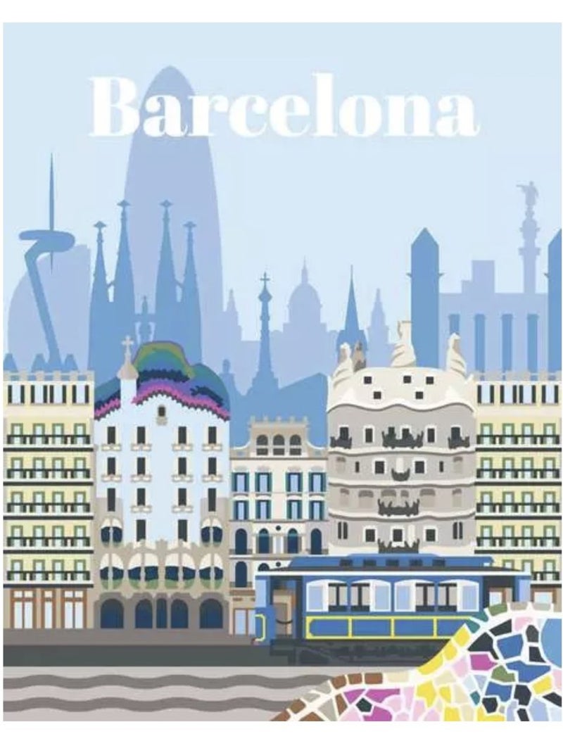 Creart adultes tendance - barcelone - 24x30 cm Bleu - Kiabi