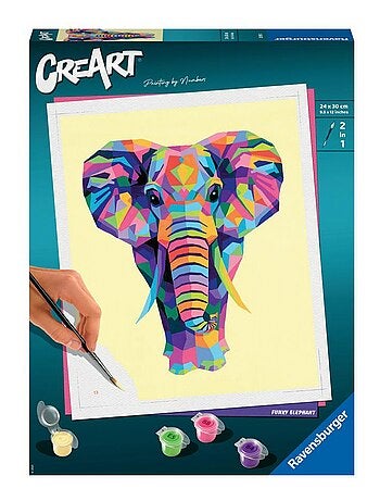 Creart Grand Elephant Peinture Au Numero - Kiabi