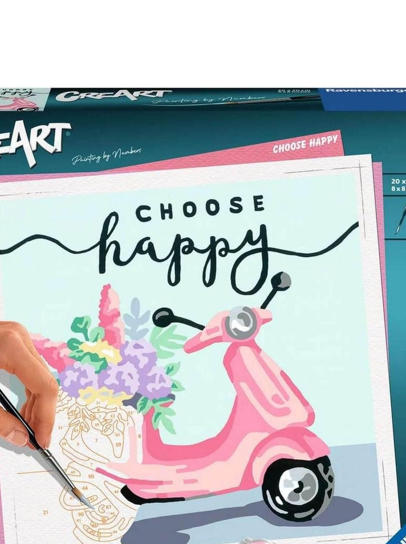 CreArt Peinture au numéro : Carré - Choose happy N/A - Kiabi