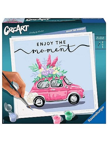 CreArt Peinture au numéro : Carré - Enjoy the moment