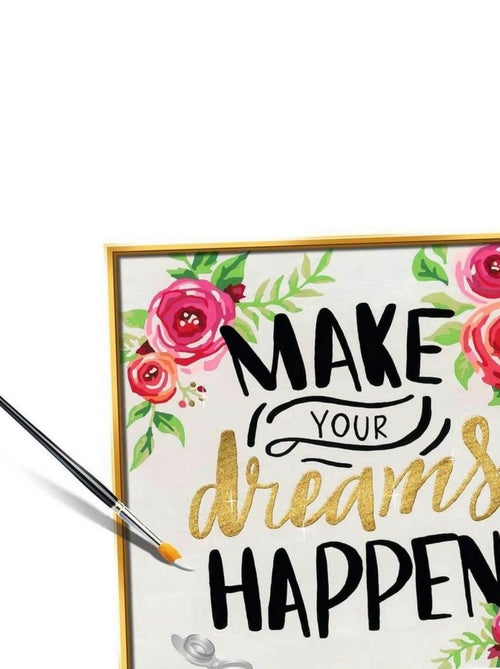 CreArt Peinture au numéro : Carré - Make your dreams happen - Kiabi