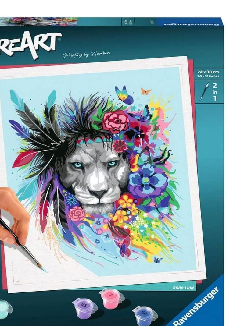CreArt Peinture au numéro : Grand Format : Boho Lion N/A - Kiabi