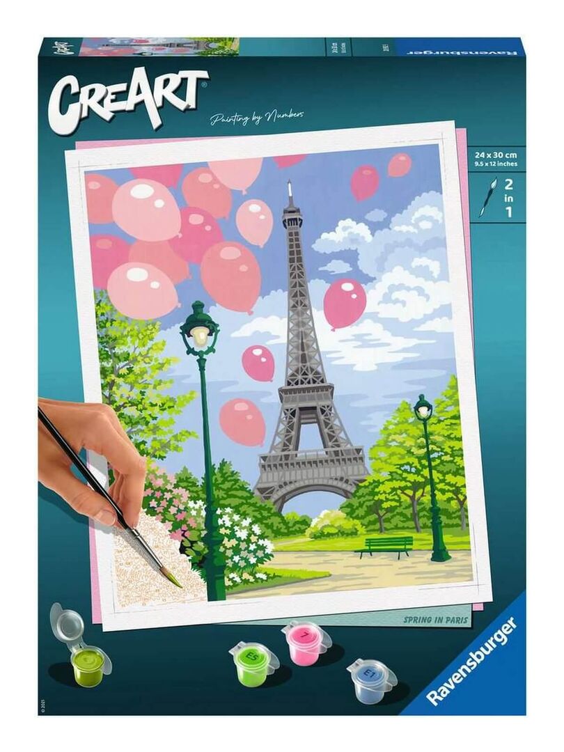 CreArt : Peinture au numéro : Grand Format : Printemps à Paris - N/A -  Kiabi - 21.90€
