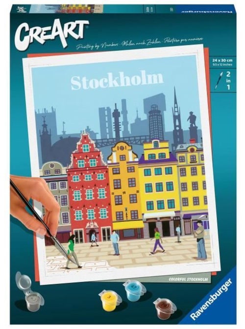 Creart stockholm 24x30 cm - peinture par numéros – dès 12 ans – ravensburger - 23520 - Kiabi