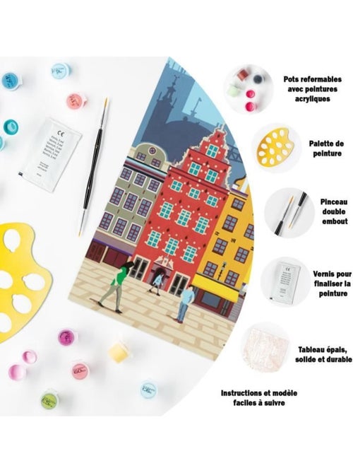 Creart stockholm 24x30 cm - peinture par numéros – dès 12 ans – ravensburger - 23520 - Kiabi