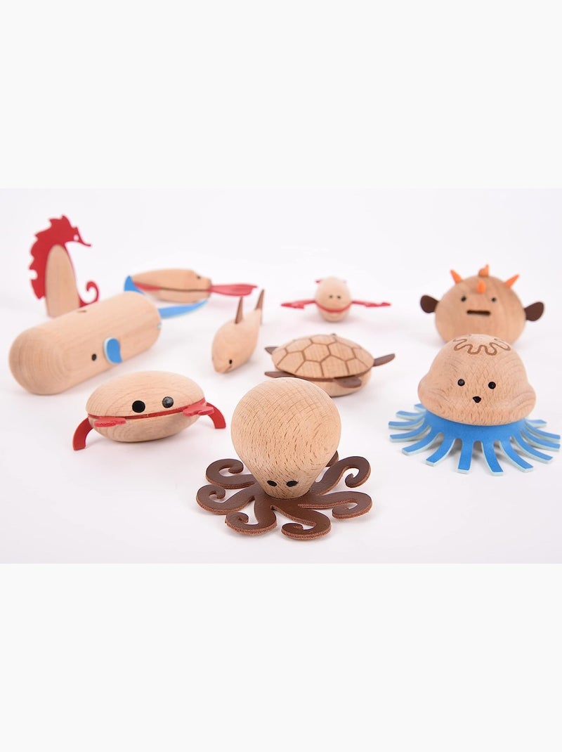 Créatures marines en bois Beige - Kiabi