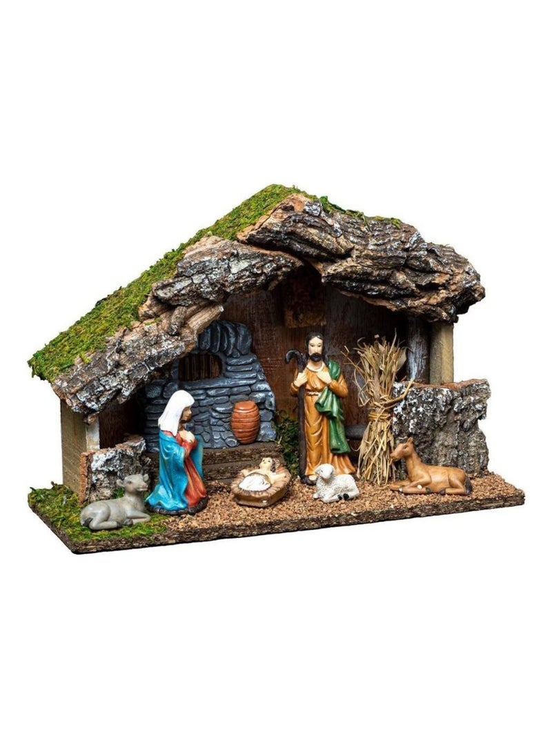 Crèche de Noël 6 santons H20 Marron - Kiabi