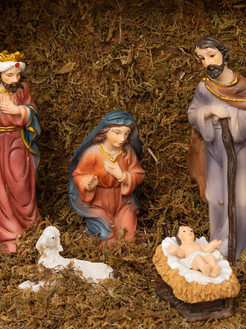 Crèche de Noël 8 santons Marron - Kiabi