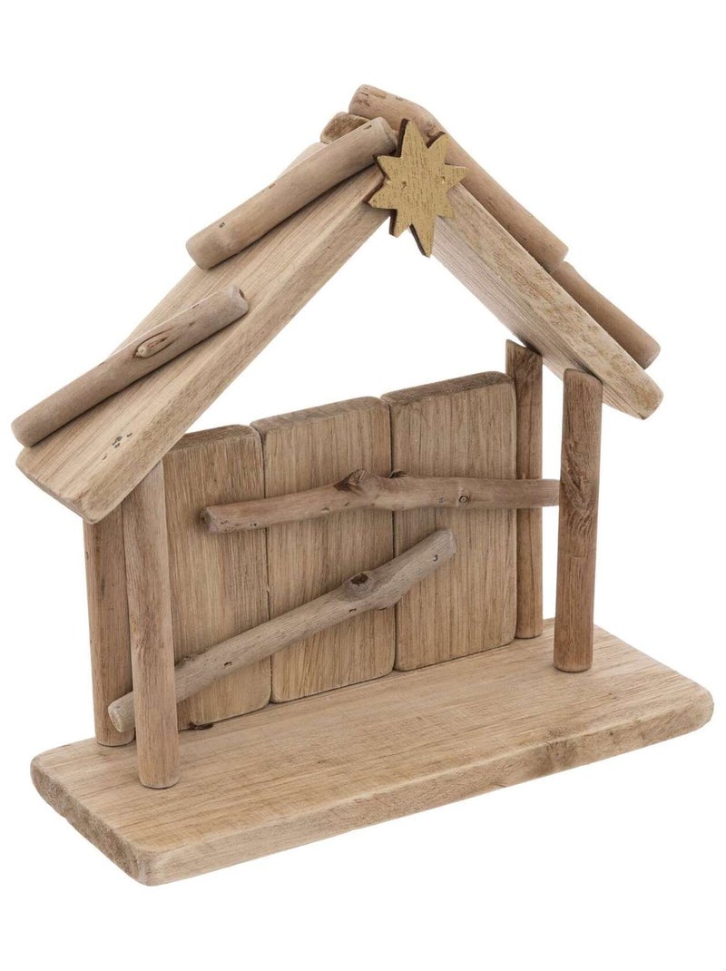Crèche de Noël en bois Beige - Kiabi