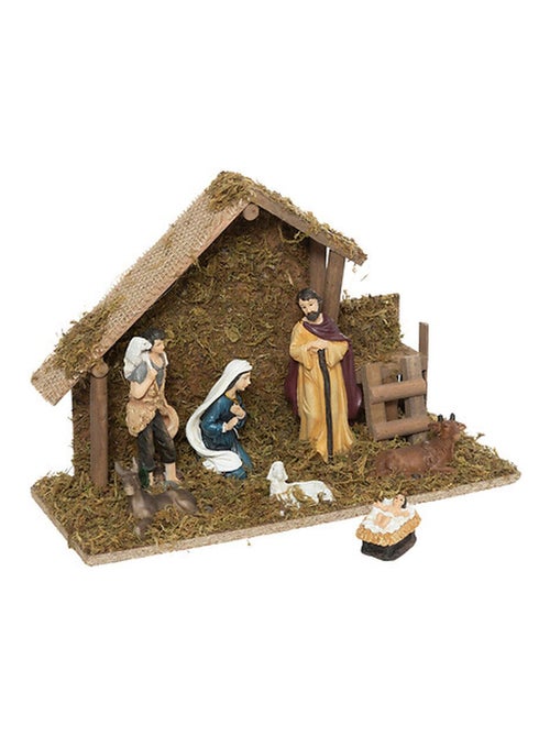 Crèche de Noël lumineuse 7 santons - Kiabi