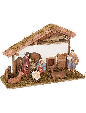 Crèche de noël novea 6 santons 40 x 26,5 cm