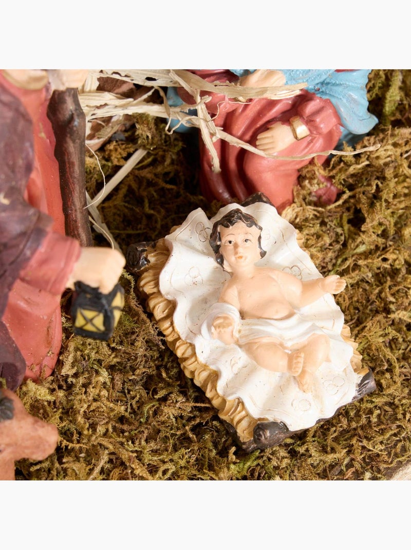 Crèche de noël novea 6 santons 40 x 26,5 cm Beige - Kiabi