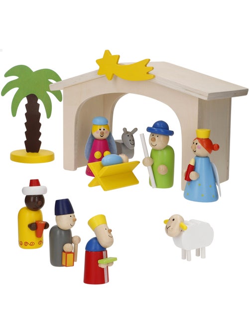 Crèche en bois 11 pièces WOOMAX - Kiabi