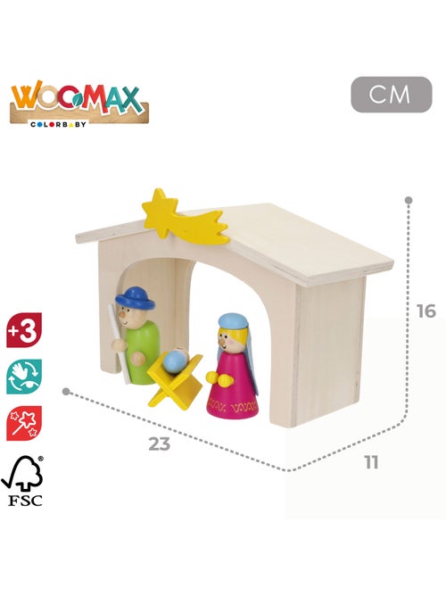 Crèche en bois 11 pièces WOOMAX - Kiabi