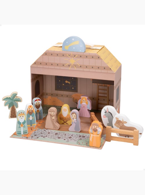 Crèche en bois 14 pièces WOOMAX - Kiabi