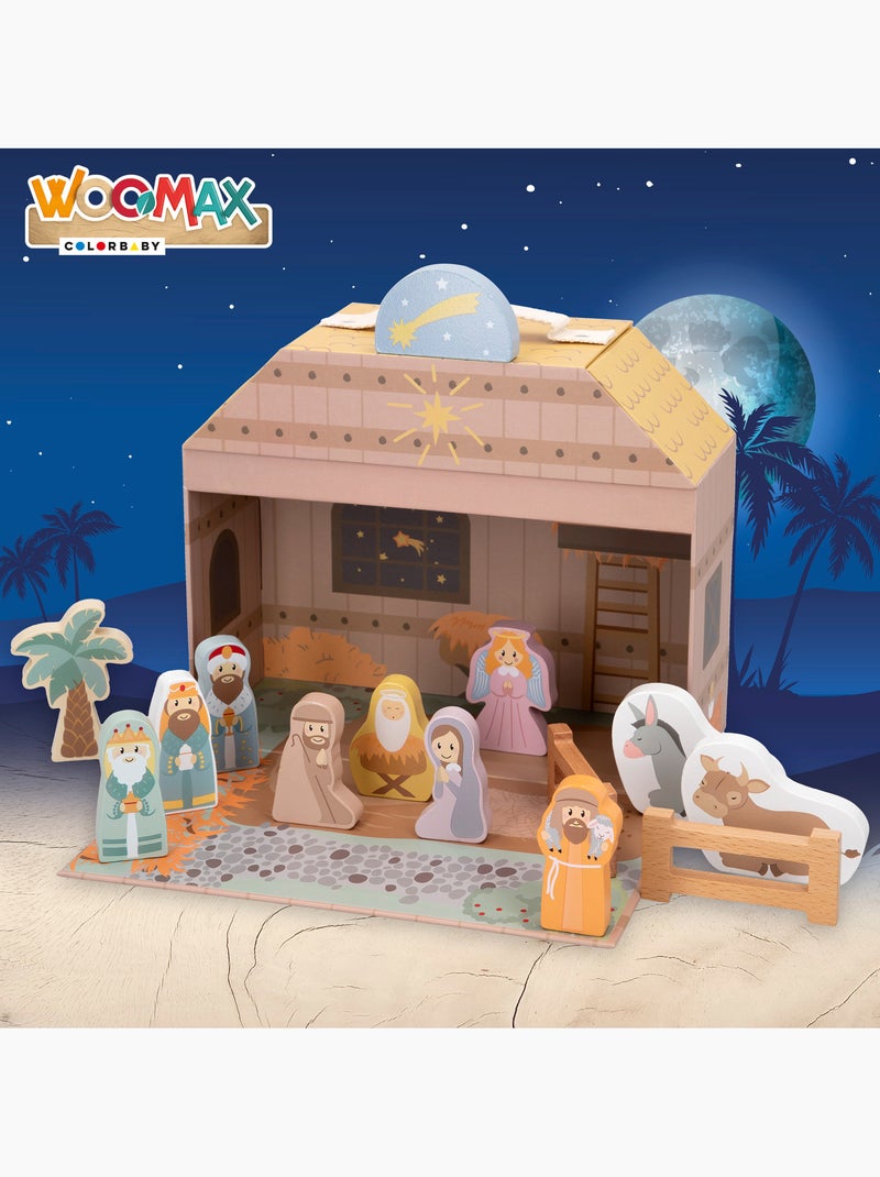Crèche en bois 14 pièces WOOMAX N/A - Kiabi