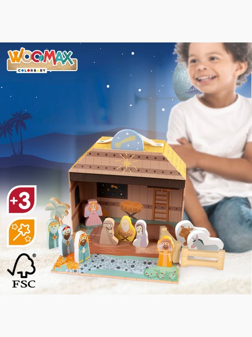 Crèche en bois 14 pièces WOOMAX - Kiabi