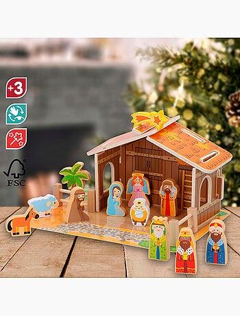 Crèche en bois 20 pièces woomax