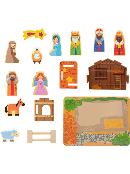 Crèche en bois 20 pièces woomax - Kiabi